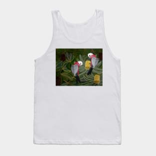 Galahs with Golden Banksias and Seed Pods Tank Top